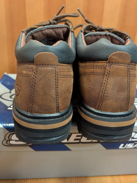 Skechers Mariner Work Boots Mens Size 11.5 Dark Brown Leather 4470/CDB - LNUC main image 11
